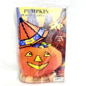Vintage Pumpkin Plastic Canvas Kit by Design Works - New/Sealed